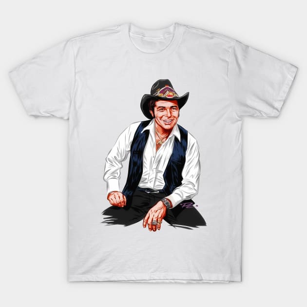 Mickey Gilley - An illustration by Paul Cemmick T-Shirt by PLAYDIGITAL2020